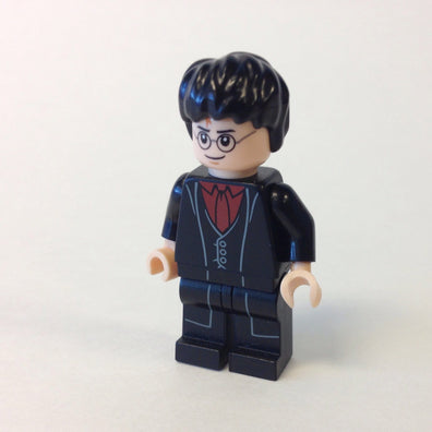 LEGO Minifigure-Harry Potter (Black Long Coat and Vest, Dark Red Shirt and Tie)-Harry Potter-HP133-Creative Brick Builders